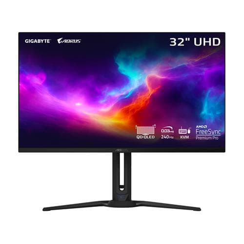 GIGABYTE  AORUS 31.5" UHD QD OLED 240Hz 0.03ms (GTG) Gaming Monitor