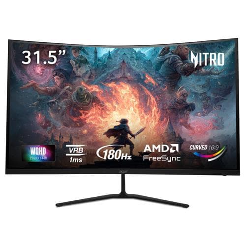 Acer Nitro 32" WQHD 2560x1440 VA Curved 180Hz 1ms (VRB) Gaming Monitor