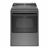 Whirlpool 7.4-cu ft Hamper Door Dryer - 35 Cycles -- 27-in - Chrome Shadow