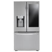 LG French Door Smart Refrigerator with InstaView - 36-in - 29.7-cu ft - Stainless Steel