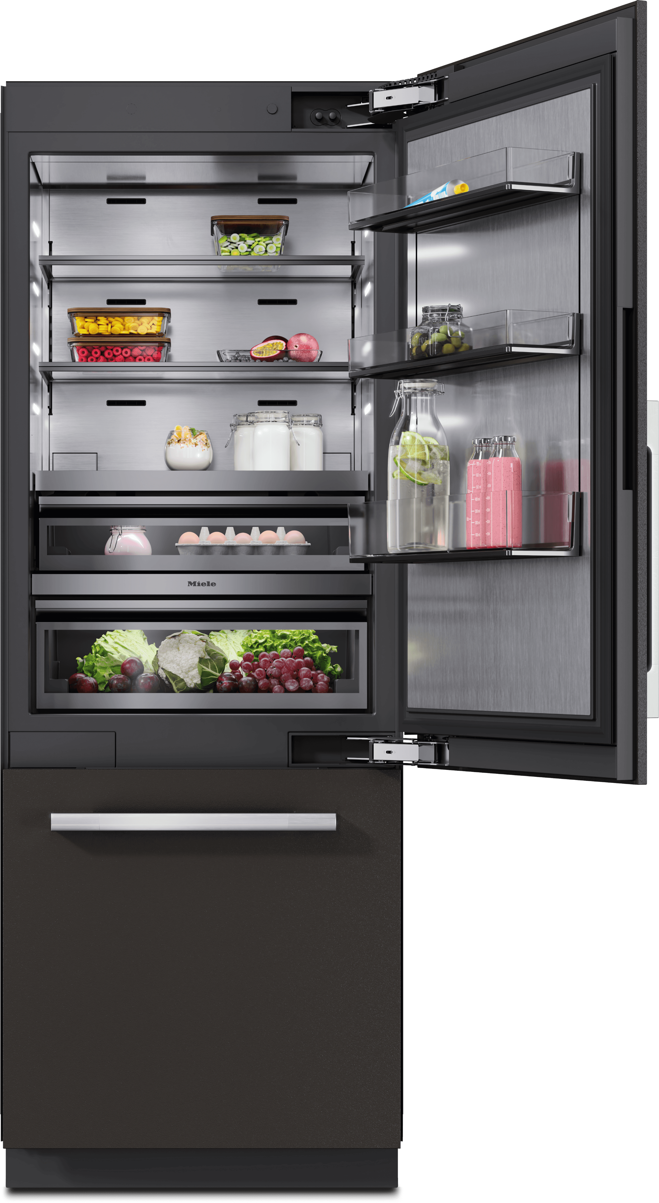 MasterCool bottom mount fridge freezer KFMC 3632 R