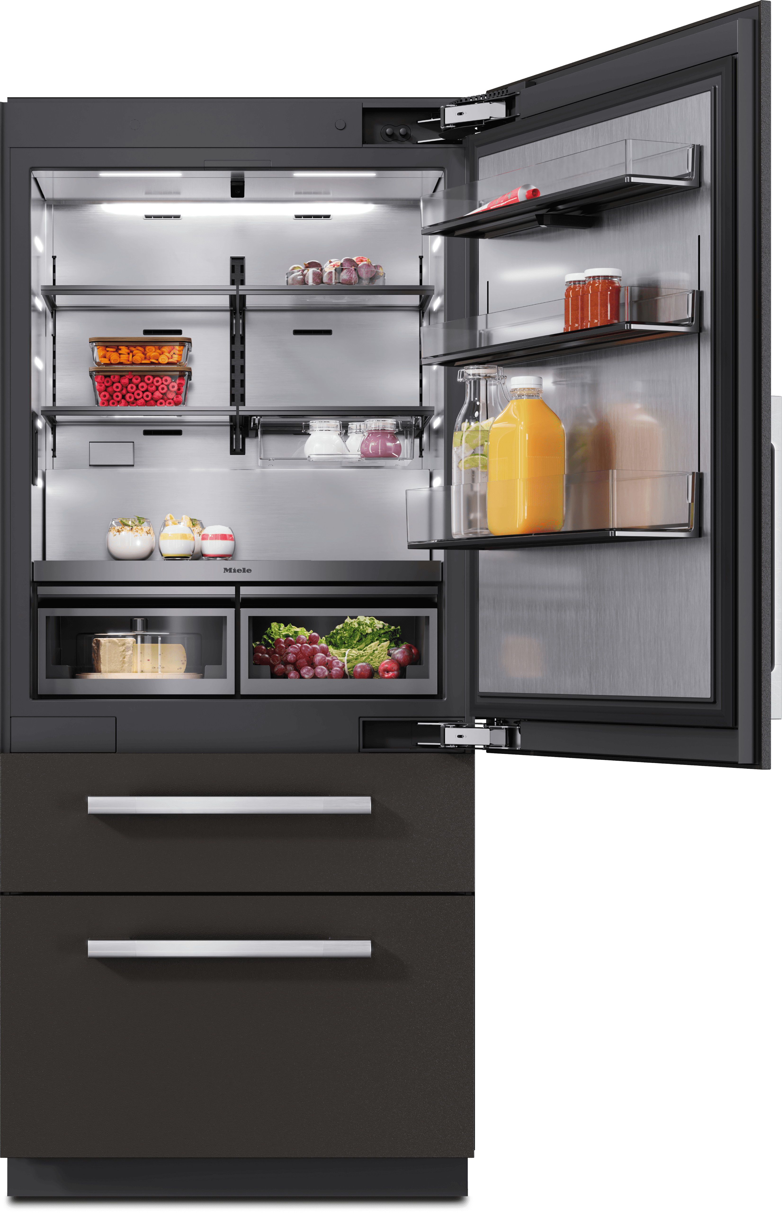 MasterCool bottom mount fridge freezer KFMC 3846 R