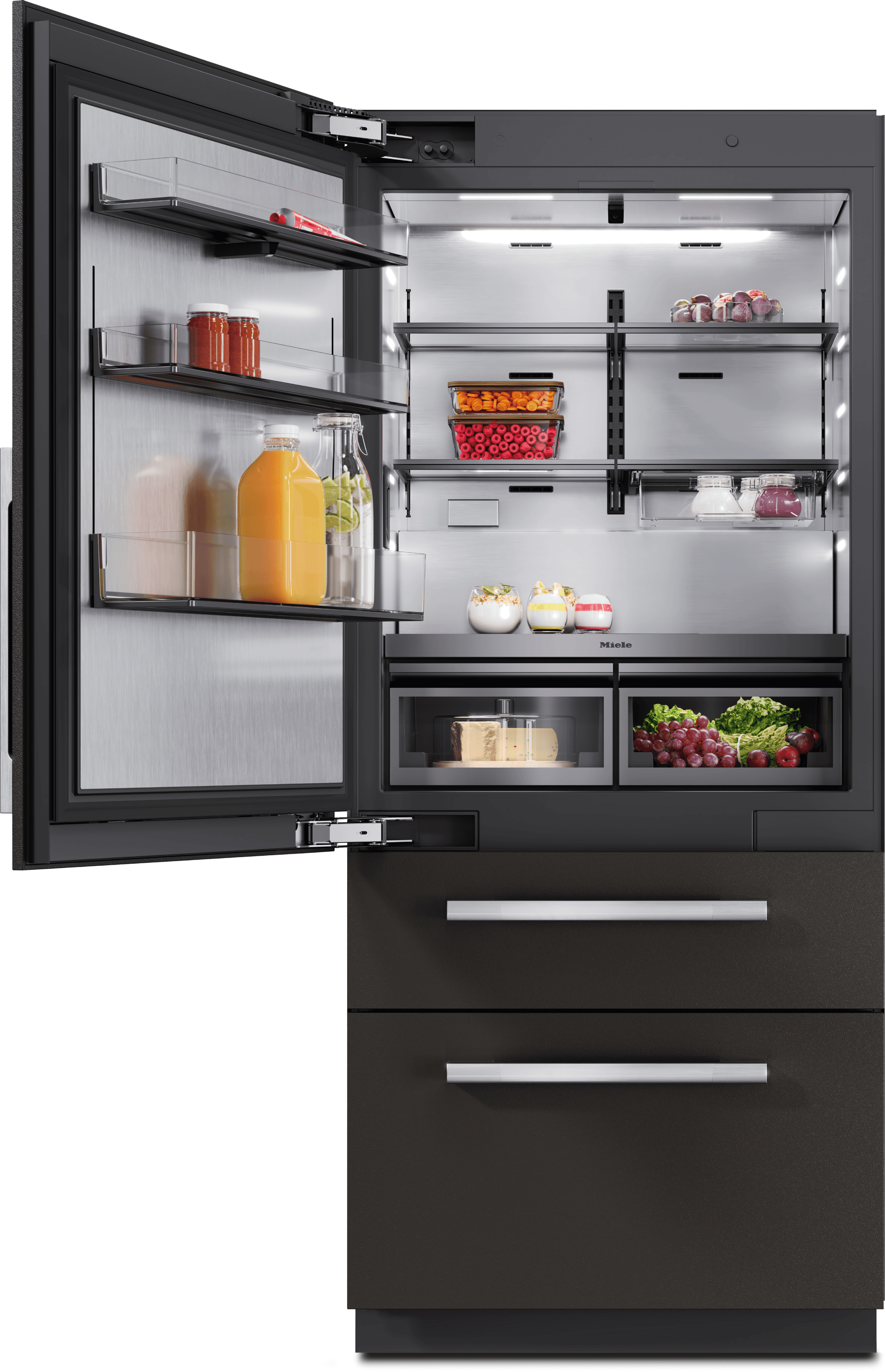 MasterCool bottom mount fridge freezer KFMC 3846 L