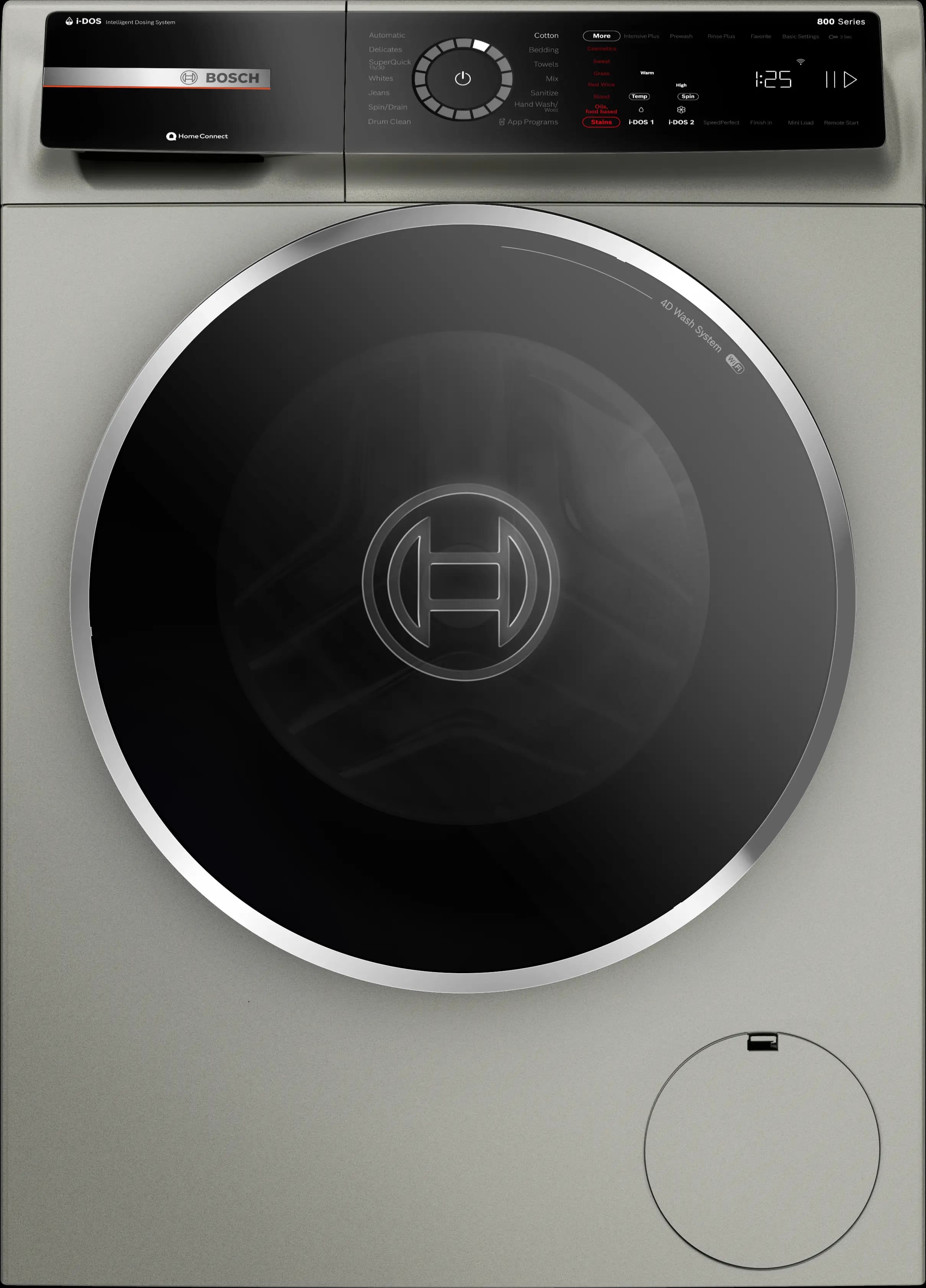 800 Series Compact Washer , Silver inox