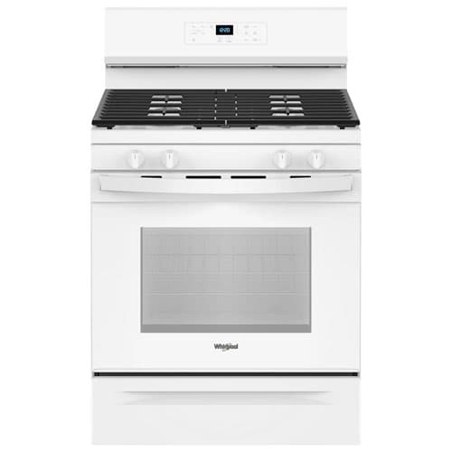 Whirlpool 3 Series 30" 5.3 Cu. Ft. Self-Clean Freestanding Gas Range (WRGS3530RW) - White
