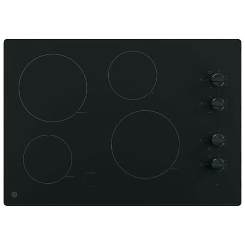 GE 30" 4-Element Electric Cooktop (JP3030DWBB) - Black