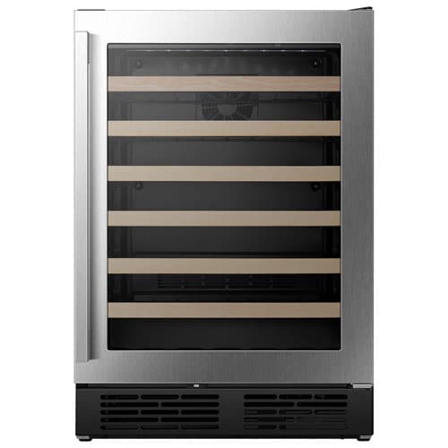 Hisense 5.4 Cu. Ft. 54-Bottle Wine Cooler with Wi-Fi and Reversible Door - Stainless Steel