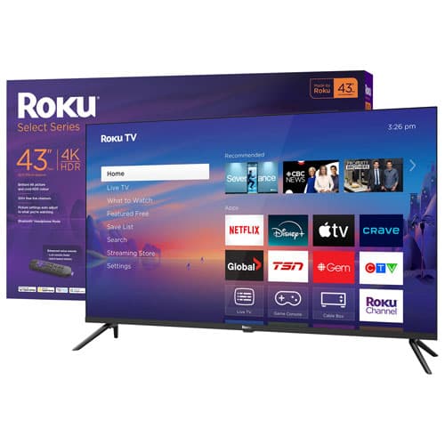 Roku Select Series 43" 4K UHD HDR LED Roku Smart TV (43R4C5CA) - 2025 - Only at Best Buy