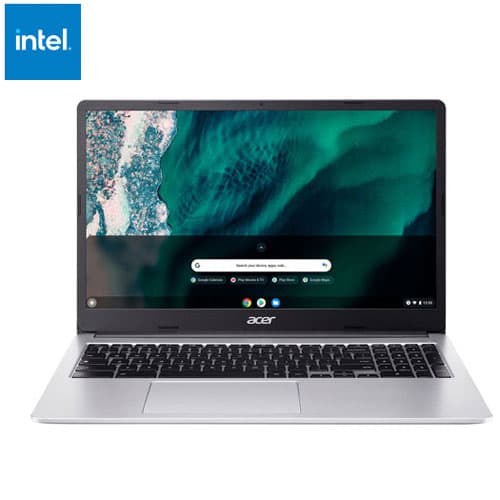 Acer 15.6" Chromebook Laptop w/3 month of Google AI Pro - Silver (Intel Celeron N4500/4GB RAM/64GB eMMC/Chrome OS)