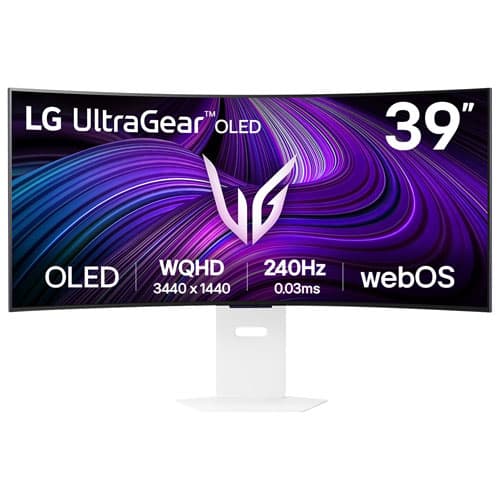 LG Ultragear 39 Wqhd 240hz 0 03ms Gtg Curved OLED G Sync Freesync Gaming Monitor 39gx90sa W White
