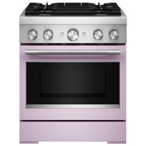 KitchenAid 30" 4.1 Cu. Ft. True Convection Free-Standing 4-Burner Dual Fuel Range (KFDS930SWF) - Wildflower