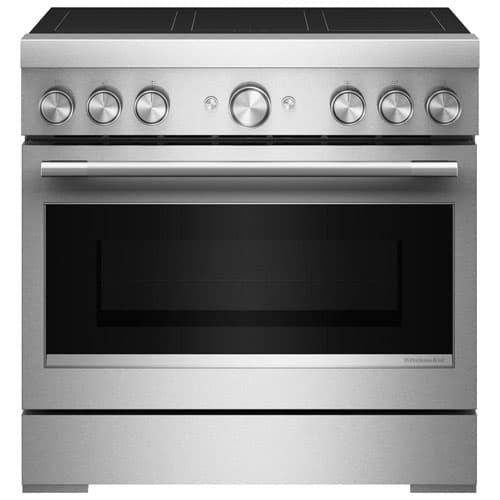 KitchenAid 36" 5.1 Cu. Ft. True Convection Free-Standing 6-Element Induction Range (KFIS936SSS) - Stainless Steel