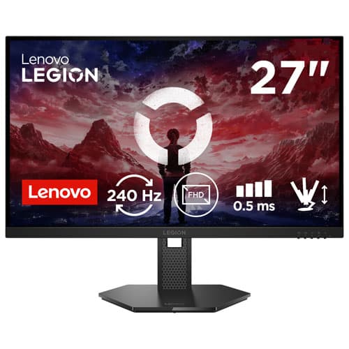 Lenovo Legion 27" 240Hz 0.5ms IPS LED FreeSync Gaming Monitor (68C5GAC4US) - Raven Black