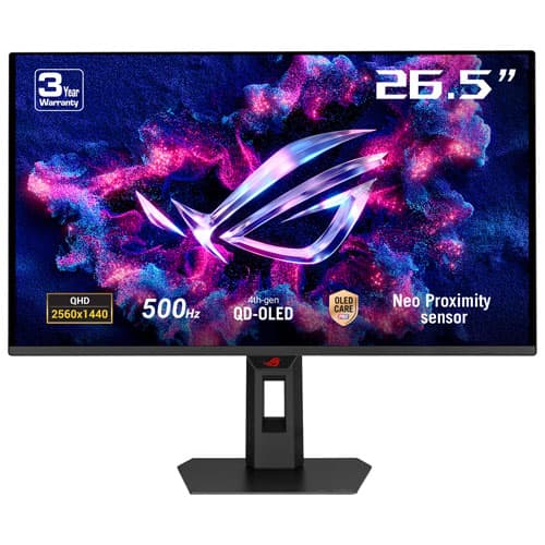 ASUS ROG Strix 27" WQHD 500Hz 0.3ms GTG OLED Gaming Monitor (XG27AQDPG)