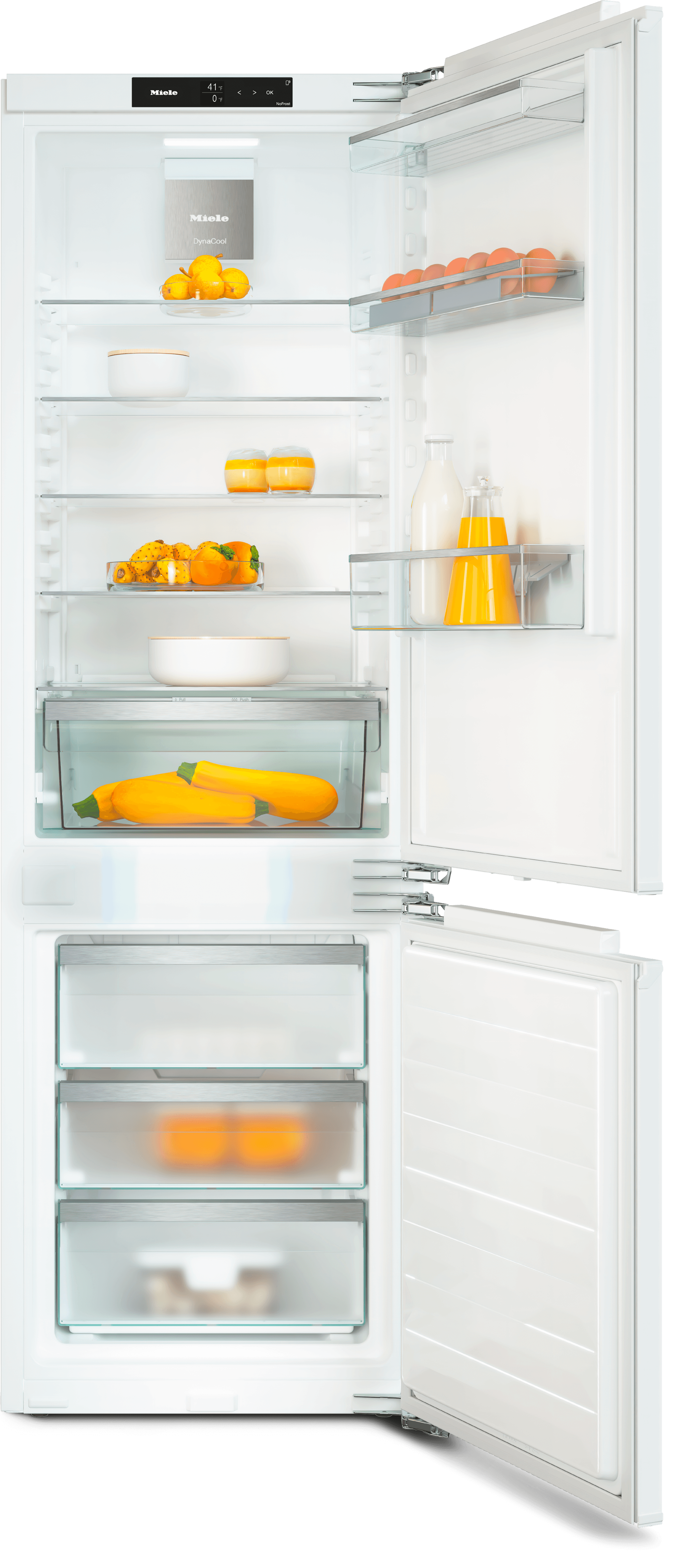 Built-in bottom-mount fridge-freezer, 70 1/16” (178 cm) niche height KFN 7734 D