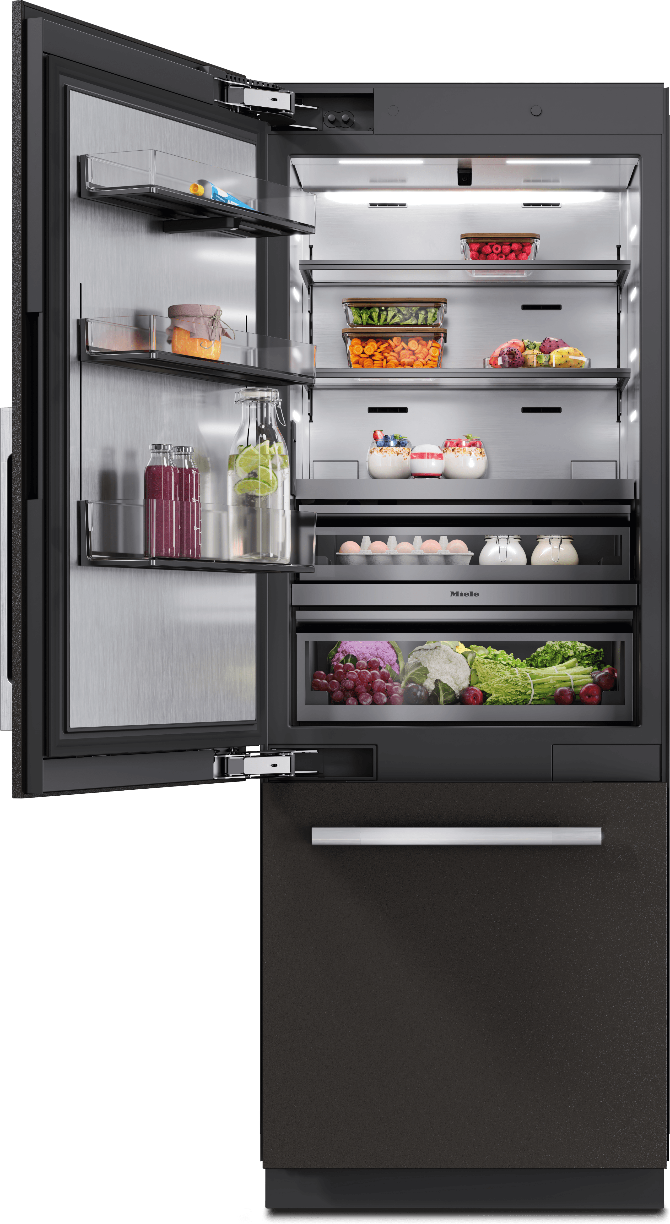MasterCool bottom mount fridge freezer KFMC 3836 L