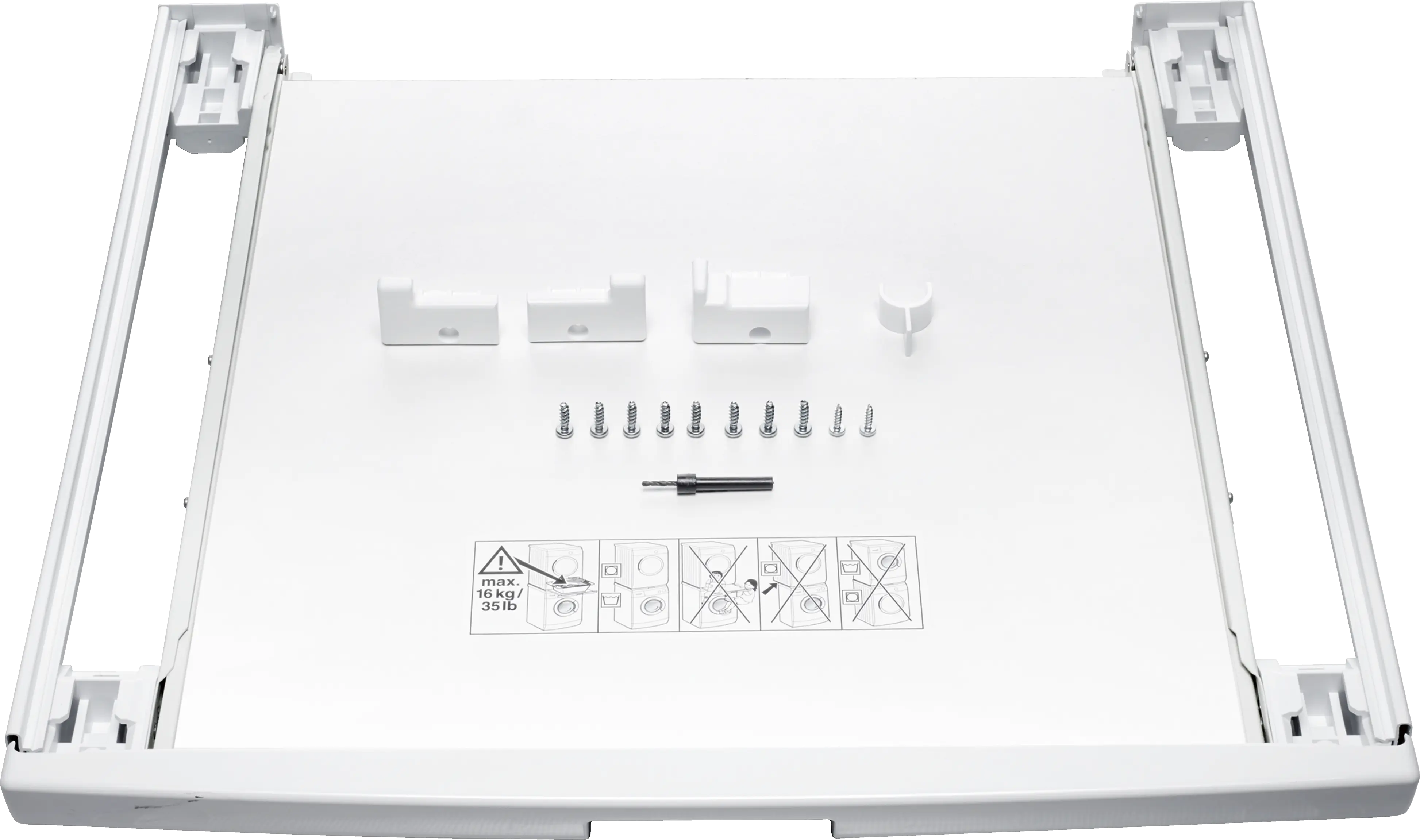 Bosch Laundry Stacking Kit with Pull-Out Shelf - White