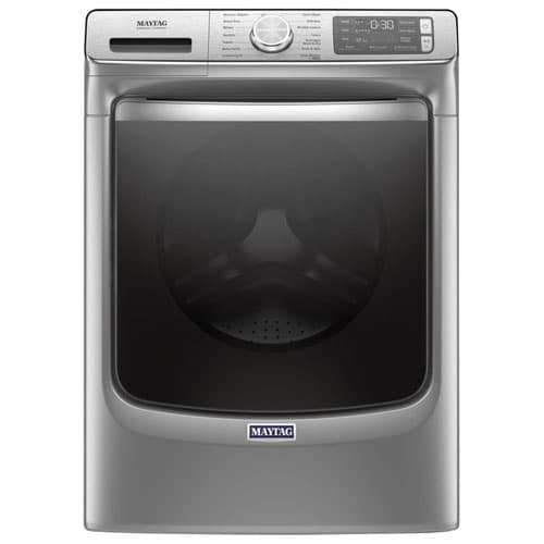 Maytag 5.8 Cu. Ft. Smart Front-Load High-Efficiency Steam Washer - Metallic Slate - Stackable - MHW8…