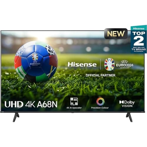 Hisense 43" 4K Smart Google AI Upscaler LED TV - 43A68N