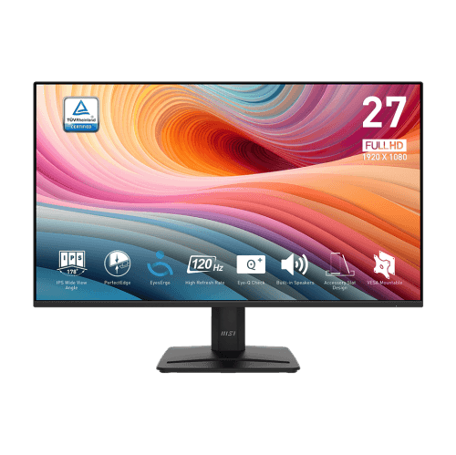 MSI 27" 1920 x 1080 (FHD) 120Hz 1ms (MPRT) / 4ms (GTG) IPS Business Monitor Tilt adjustable (PRO MP275 E2)