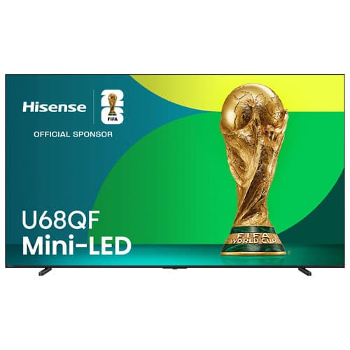 75" Hisense 75U68QF Mini-LED QLED AI TV 144Hz Fire TV