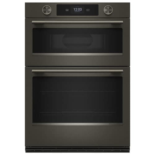KitchenAid 30" 5 Cu. Ft. Combination True Convection Electric Wall Oven (KOEC730SBE) - Black Ore
