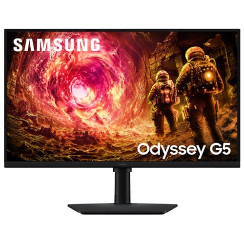 Samsung Odyssey G5 27" WQHD 180Hz 1ms GTG IPS LCD G-Sync/FreeSync Gaming Monitor (LS27FG500ENX) - Black
