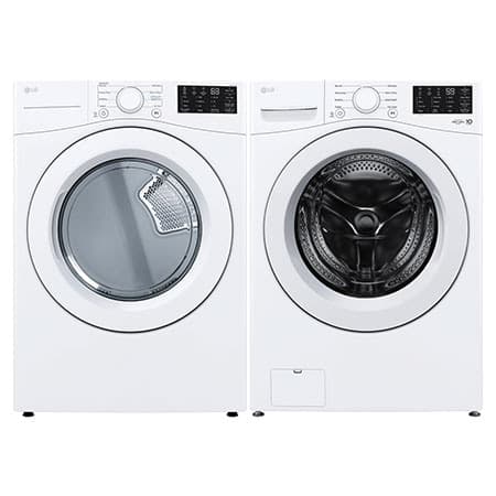 5.8 cu.ft and 7.4 cu.ft Mega Capacity Front Load Washer and Dryer