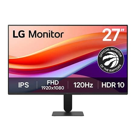 LG 27-inch IPS Full HD 120Hz monitor with virtually borderless design, sRGB 99% (Typ.), HDR 10, 1ms MBR