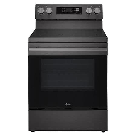 30" Elec. 6.3 cu ft. Range | Fan Convection, Air Fry, EasyClean®& Smart, Black Stainless, Freestanding