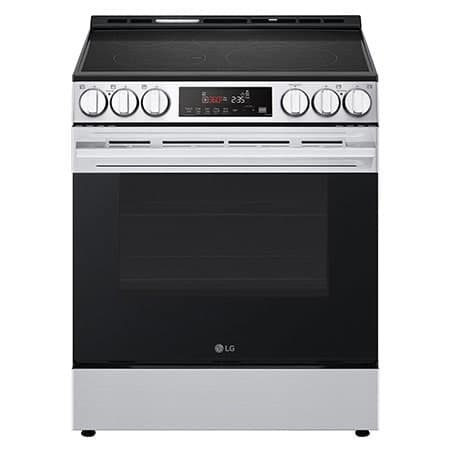 30" Elec. 6.3 cu ft. Range | Fan Convection, Air Fry, SelfClean, EasyClean®& Smart, Stainless, Slide-in