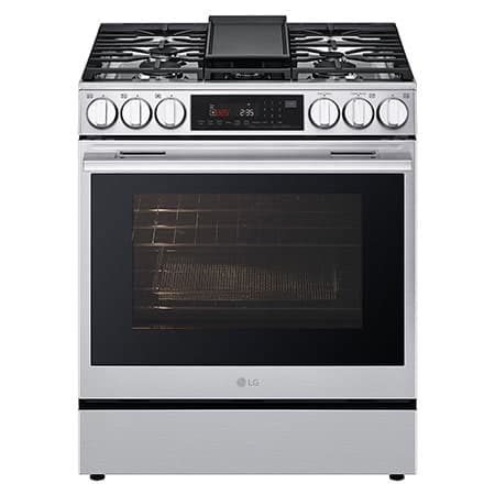 30" Gas 6.3 cu ft. Range | Probake Convection, Air Fry, InstaView®, SelfClean, EasyClean®& Smart, Stainless, Slide-in