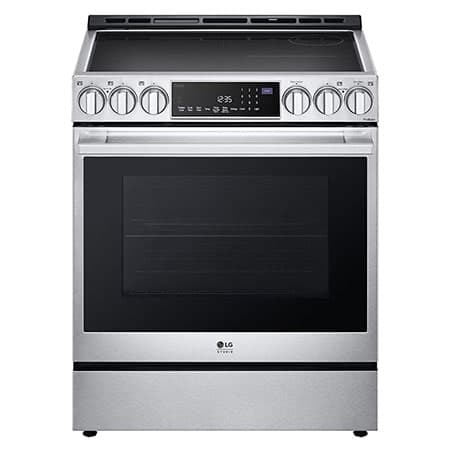 LG STUDIO 30" Induction 6.3 cu ft. Range | Probake Convection, Air Sous-Vide, Air Fry, SelfClean, EasyClean®& Smart, Stainless, Slide-in