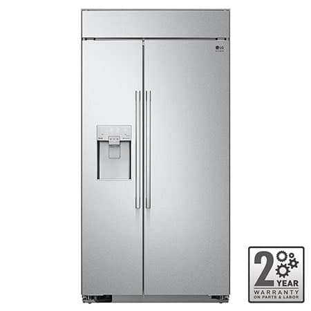 42" 26 cu.ft. LG STUDIO Built-In Side by Side Refrigerator | Ice & Water Dispenser | Flush Design