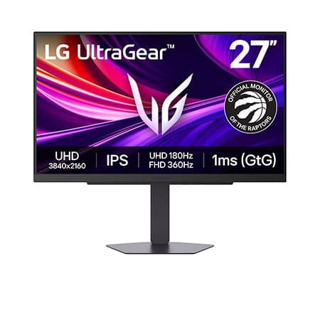 LG UltraGear™ 27 Inch 180Hz 4K UHD Gaming Monitor 27G810A with Dual-Mode, DCI-P3 95% (Typ.), VESA DisplayHDR™ 400, 1ms GtG, HDMI 2.1